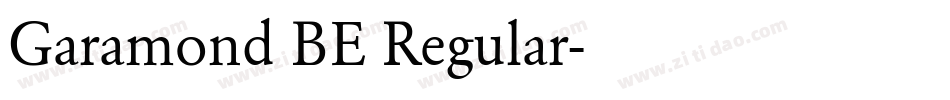 Garamond BE Regular字体转换